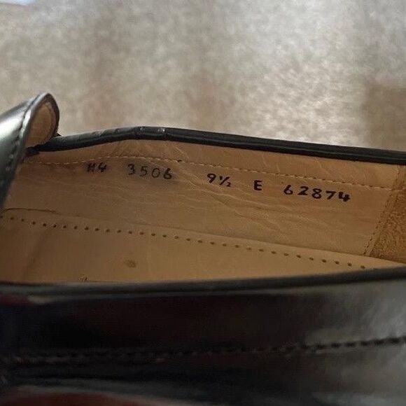 Vintage Cole Haan Red Tag Black Leather 3506 Size 9.5E Mens Dress Tassel Loafers - Picture 11 of 11